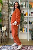 Terry B Lantern Sleeve Sweatshirt Russet